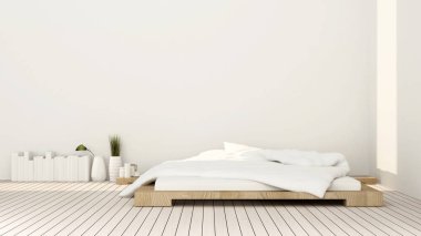 Banyo ve boş yer için sanat oda daire veya otel - güneş günü iç basit tasarım - 3d render