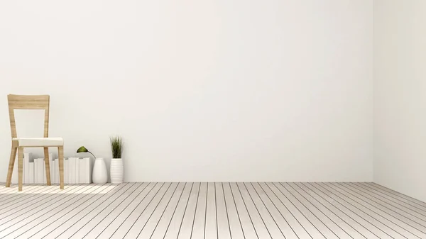 Wohnbereich Weißen Raum Sonnenscheintag Einfaches Interieur Für Das Kunstwerk Der — Stockfoto