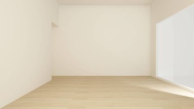 Boş oda tasarım Oda Kiralık veya diğer oda - basit iç tasarım - 3d render