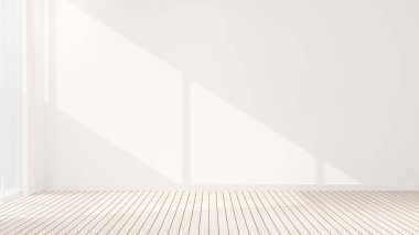 -3d render tasarım iç basit beyaz boş oda tasarım Oda Kiralık veya diğer Oda-