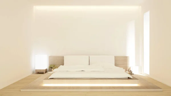 Quarto Design Simples Hotel Casa Dia Luz Sol Quarto Estilo — Fotografia de Stock