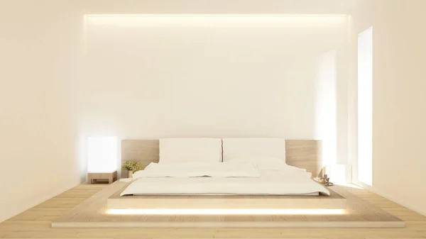 Dormitorio Diseño Simple Hotel Casa Día Del Sol Dormitorio Estilo — Foto de Stock