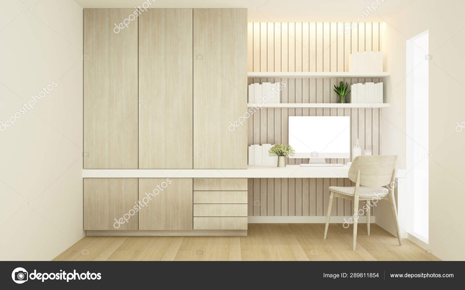 Workplace On Wall Design And Wardrobe In Condominium Study Room Simple Design Artwork For Apartment Or Home 3d Rendering Stock Photo Image By C Pantowto Gmail Com Workplace On Wall Design And Wardrobe In Condominium Study Room Simple Design Artwork For Apartment Or Home 3d Rendering Stock Photo Image By C Pantowto Gmail Com