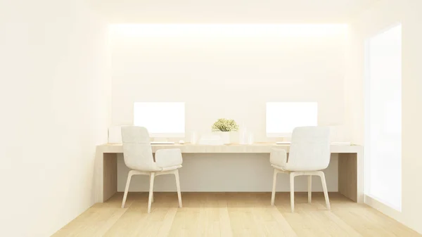Luogo di lavoro tono luminoso in condominio o piccolo ufficio - Studio roo — Foto Stock