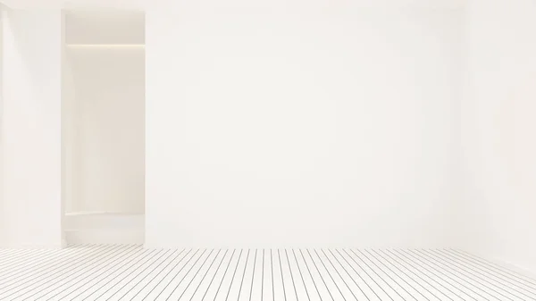 White empty room design for artwork - White room empty interior
