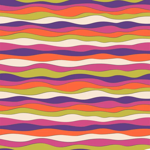 Kleurrijke Golf textuur, naadloze vector patroon voor mode textiel, achtergronden, wallpapers, inpakpapier en andere — Stockvector
