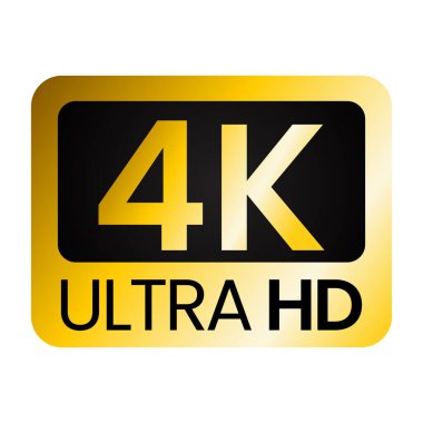 4K Ultra HD Logo Altın Vektör Tasarımı