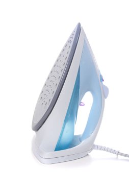 dikey olarak duran beyaz arka plan üzerinde izole modern demir