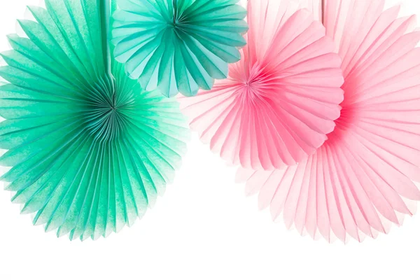 El yapımı kağıt çiçek beyaz arka plan Origami dekor