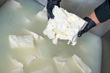 Peynir üretim tutmak el