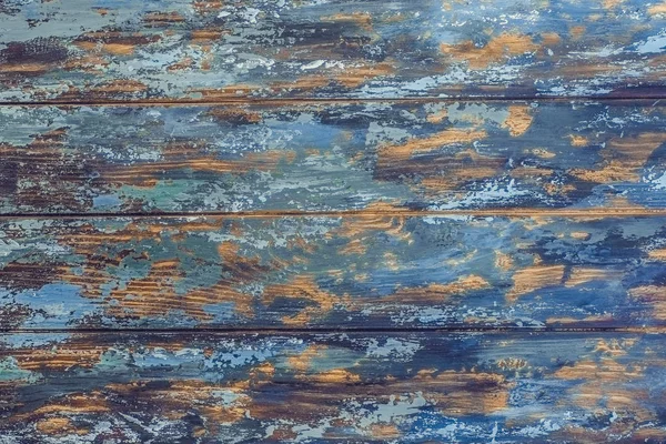 Blauwe Houten Oude Textuur Planken Achtergrond Geschilderd — Stockfoto