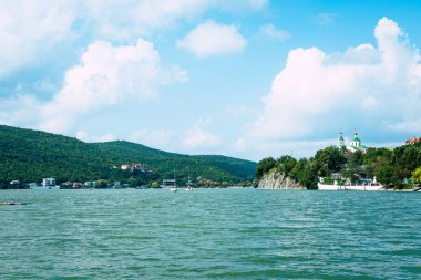 Abrau Durso, göl, panorama, Güney Rusya, Krasnodar bölgesi, şarap Turizm