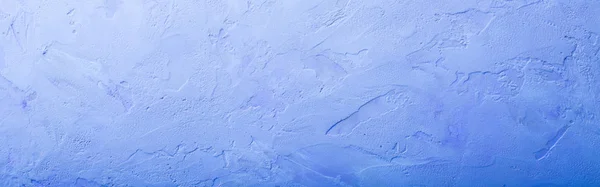 Синий Камень Фон Тонированный Гипсовая Текстура Длинный Баннер — стоковое фото