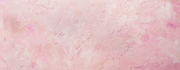 Розовый Камень Фон Штукатурка Тонированный Длинный Баннер — стоковое фото