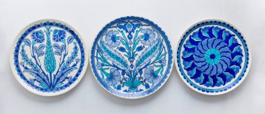 Türk süsleme, seramik plaka, beyaz arka plan