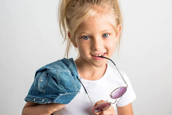 Beautiful Blonde Girl Years Old — Stock Photo, Image