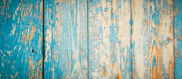 Oude Armoedig Geschilderde Blauwe Planken Houten Ondergrond — Stockfoto