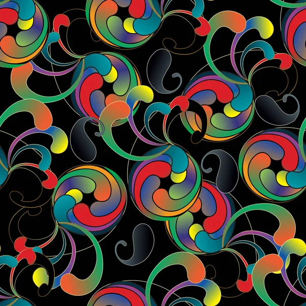 Paisley motif sans couture. Fond d'écran abstrait coloré — Image vectorielle