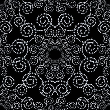 Noktalı çiçek Mandala Desenli vektör arka plan.