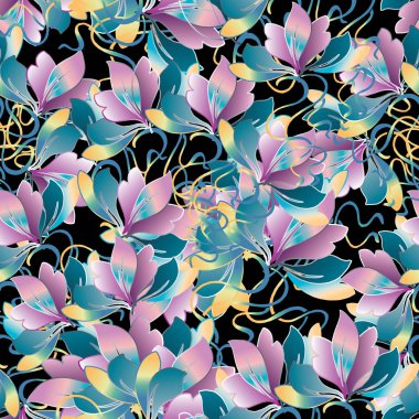 Güzel çiçekler pürüzsüz desen.