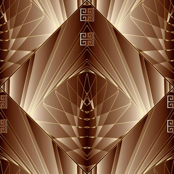 Patrón geométrico abstracto griego sin costura . — Vector de stock