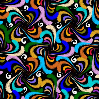 Renkli nakış seamless modeli