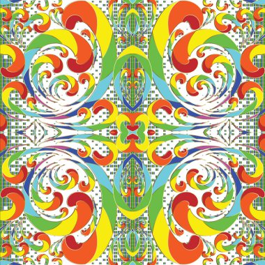 Gökkuşağı renkleri soyut renkli Dikişsiz desen arka plan.