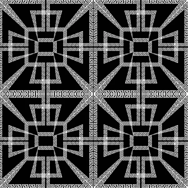 幾何学的なギリシャのキー蛇行シームレス パターン. — ストックベクタ