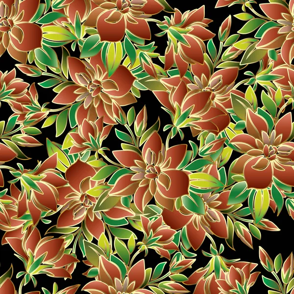 Floral vector seamless pattern. — Stock Vector