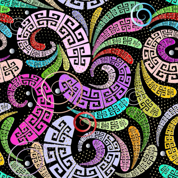 Yunan çiçek vektör desenli seamless modeli.