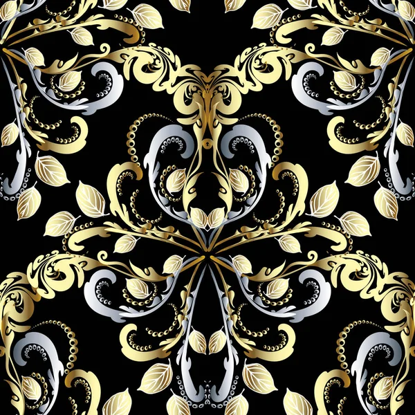 Vintage damasko vektör seamless modeli.