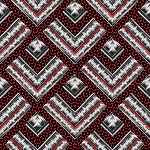 Griego abstracto rayas vector sin costura patrón . — Archivo Imágenes Vectoriales