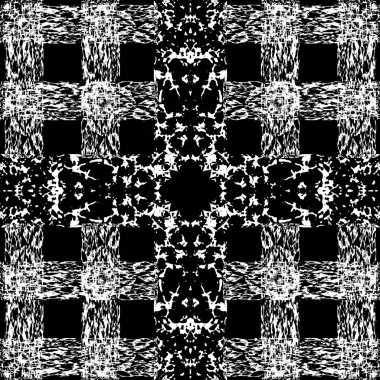 Grunge çizgili damalı vektör seamless modeli.