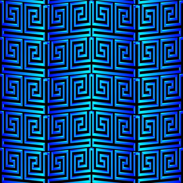 Modèle Sans Couture Vecteur Grec Bleu Fond Décoratif Texturé Moderne — Image vectorielle