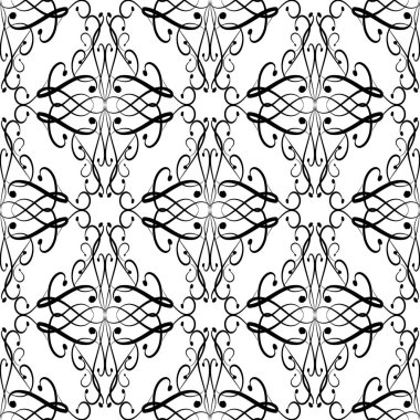 Vintage siyah ve beyaz çiçek Dikişsiz desen vektör. Elle çizilmiş doodle hat sanat oyma süsleme swirls. Damasko süs arka plan. Kumaş, baskı, Tekstil için dekoratif izole tasarım.