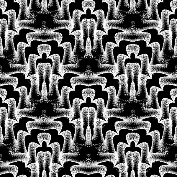 Grunge Abstracto Moderno Patrón Sin Costuras Blanco Negro Vector Ornamental — Archivo Imágenes Vectoriales