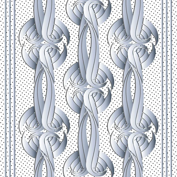 Motif Abstrait Moderne Vecteur Sans Couture Décoratif Rayé Pointillé Fond — Image vectorielle
