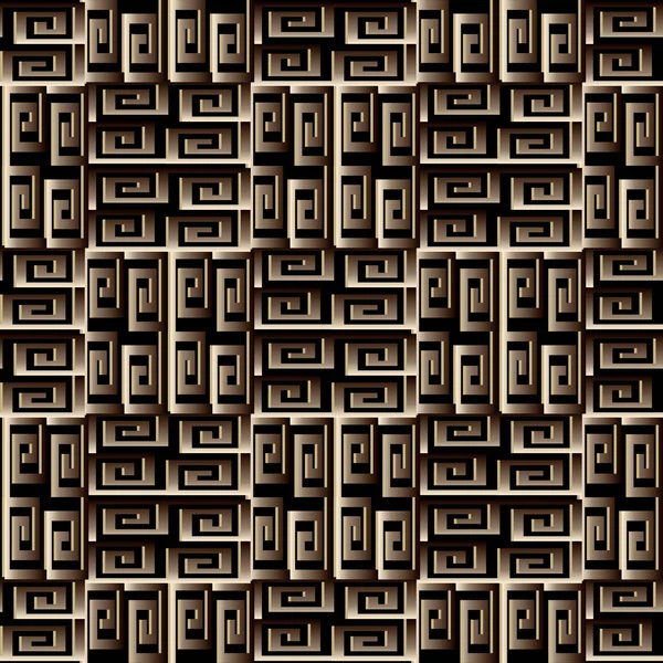 Sierlijke Griekse Belangrijke Meanders Naadloze Structuurpatroon Vector Sier Moderne Achtergrond — Stockvector