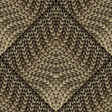 Örme 3d seamless modeli. Dokulu arka plan örgü süs. Modern geometrik desenli dokuma kumaşlar ile süsler örgülü. Yüzey dekoratif sonsuz doku. Kumaşlar, duvar kağıtları için süslü tasarım