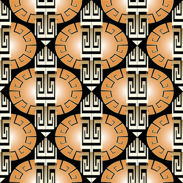 Motif Moderne Décoré Vecteur Grec Rayé Sans Couture Élégance Ornementale — Image vectorielle