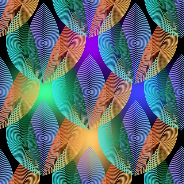 Lumineux Vecteur Floral Coloré Motif Sans Couture Elégance Fond Ornemental — Image vectorielle