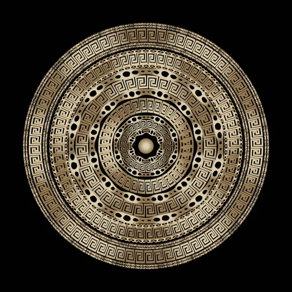 Texturé Vecteur Moderne Motif Mandala Grec Conception Ornementale Géométrique Ornement — Image vectorielle
