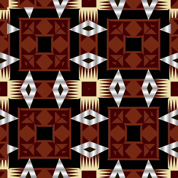 Modèle Sans Couture Vectoriel Géométrique Style Ethnique Tribal Autochtone Géométrie — Image vectorielle