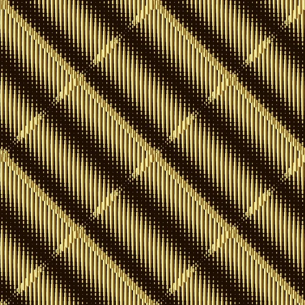 Halftone Gold Vector Seamless Pattern Textured Tartan Background Grunge Gradient — Stock Vector