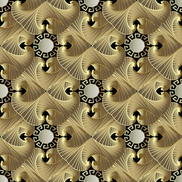 Texturé Motif Vectoriel Grec Géométrique Sans Couture Décoration Surface Ligne — Image vectorielle