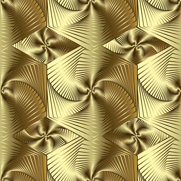 Gold Line Sztuki Geometrycznej Wektor Wzór Złote Powierzchni Teksturowanej Tło — Wektor stockowy