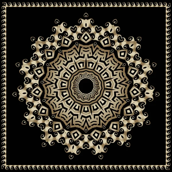 Patrón de mandala redondo vector ornamental. Fondo ornamentado floral — Archivo Imágenes Vectoriales