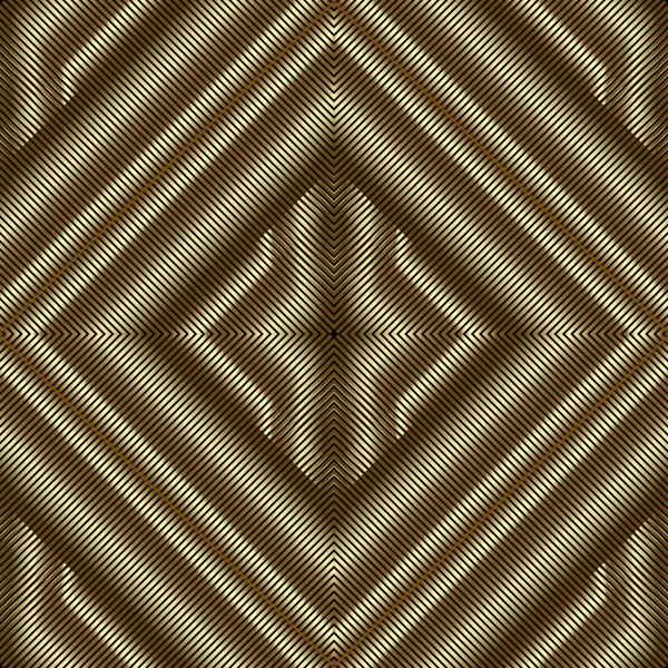 Gold Oberfläche geometrische Linien 3D-Vektor nahtlose Muster. Textur — Stockvektor