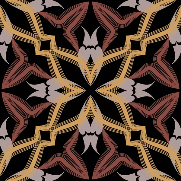 Patrón árabe sin costuras. Fondo arabesco ornamental vectorial . — Vector de stock