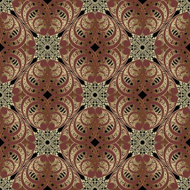 Oryantal arabesk çiçek vektör dikişsiz desen. Süs et